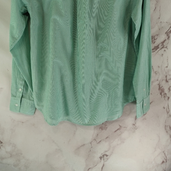 Everlane Shirt Women Mint Green Striped Button Up The Silky Cotton Relax… - Picture 9 of 11
